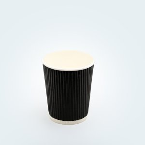 ripple paper cup black